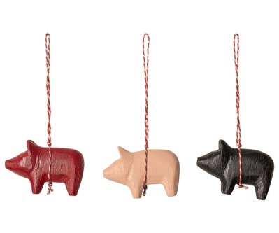 Maileg wooden pig 6 cm