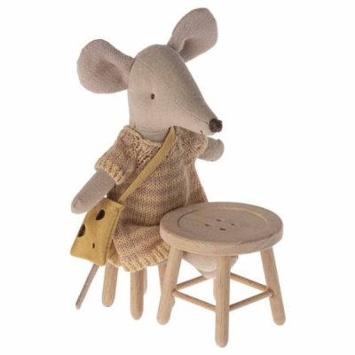 Maileg Table and stool set, mouse