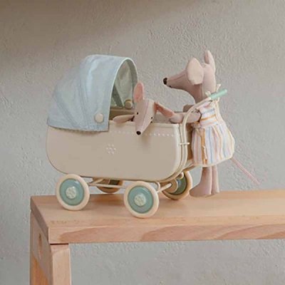 Maileg pram blue micro